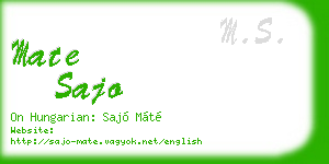 mate sajo business card