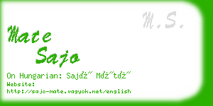 mate sajo business card